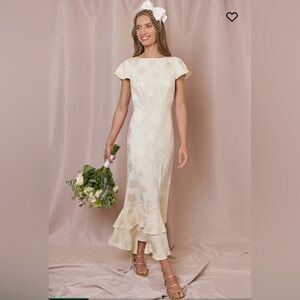 NWT Rixo | Liberty Tiered Maxi Dress | ivory, us as 6, jacquard